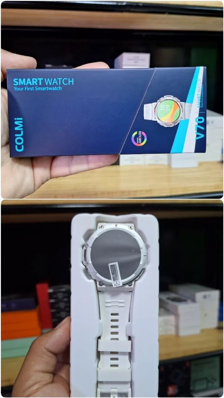 Smartwatch COLMI V70 AMOLED 1.43" polegadas certificação IP68