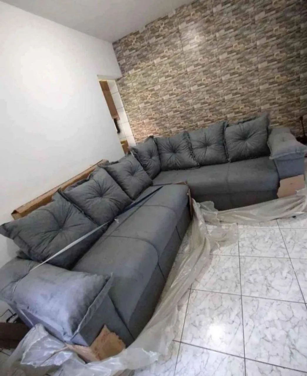 Sofá de canto com braço direto da fábrica  - Foto 4