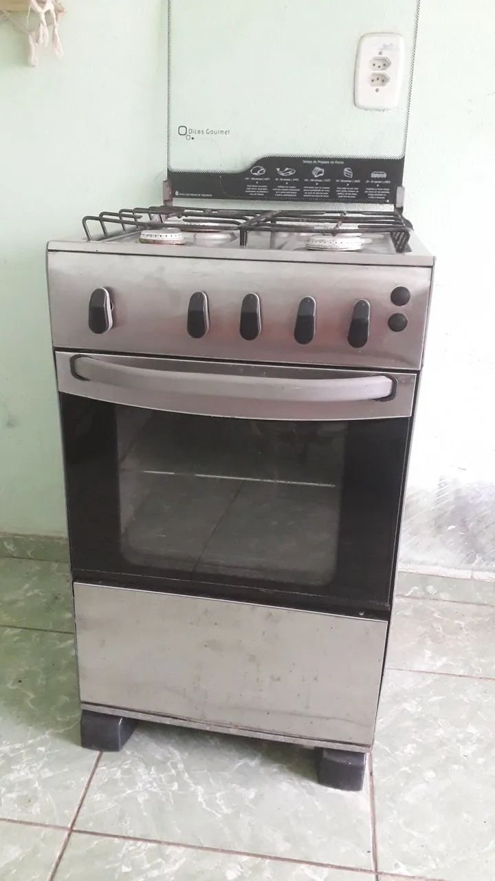 Vendo fogão  inox Esmaltec 4 bocas /ENTREGA GRATIS! - Foto 2