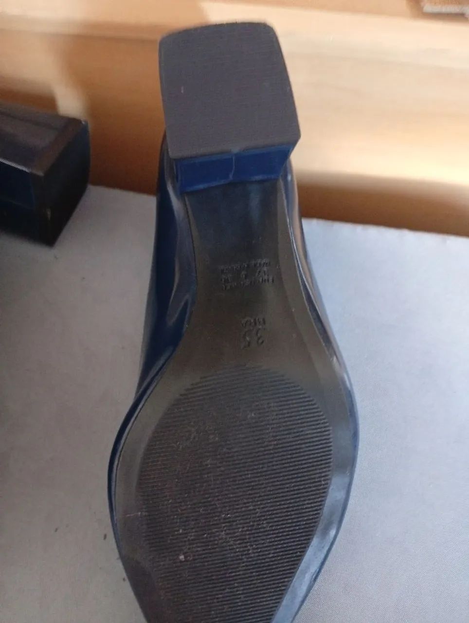 Sapato e bolsa azul marinho chique BAIXEI O PREÇO!!! - Foto 3