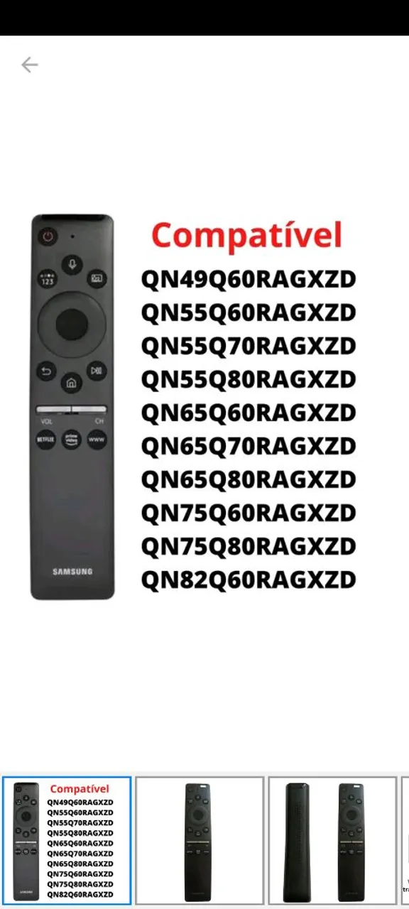 Controle Remoto Samsung Smart TV
