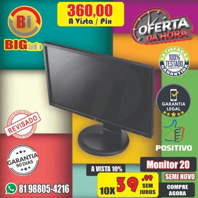 Monitor LED Positivo  Base Giratoria - Garantia - Centro do Recife  - Foto 4