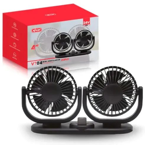 Ventilador Automotivo Duplo 24Vdc 6.5W Veicular KNUP 