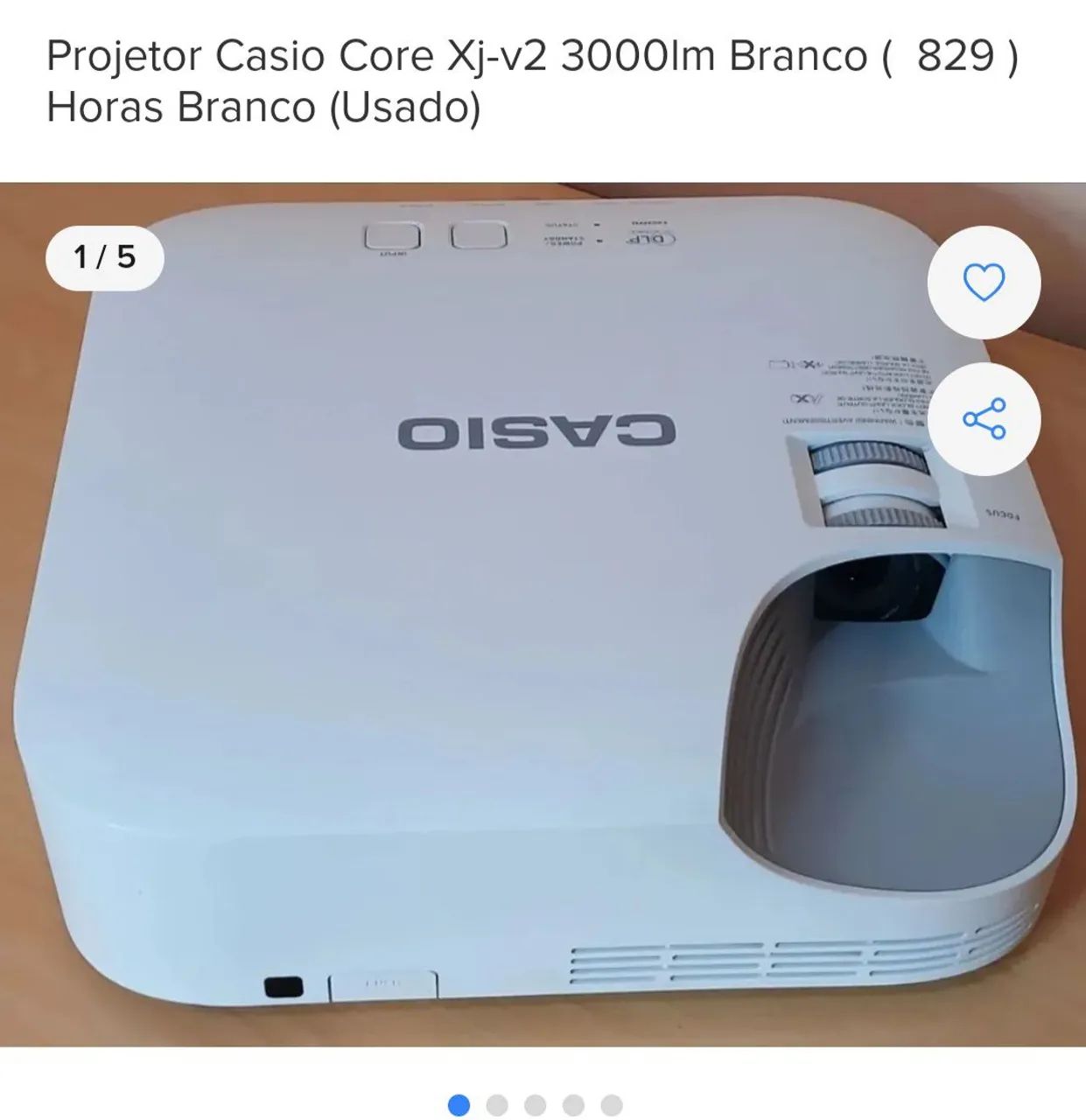 Projetor Casio Core Xj-v2 3000lm Branco64167733495681120