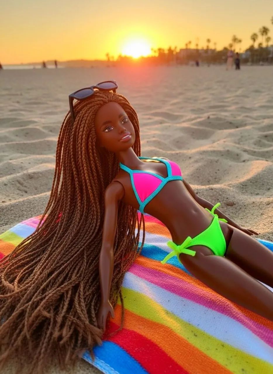 BARBIE NEGRA CABELO CUSTOMIZADO