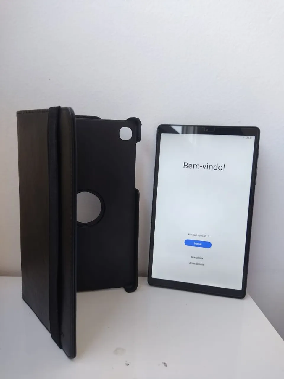 Tablet Samsung com Capa Protetora