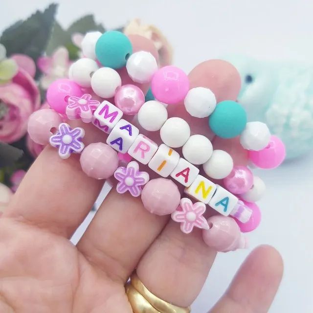 Pulseira de Miçanga Personalizada com Nome - Foto 2