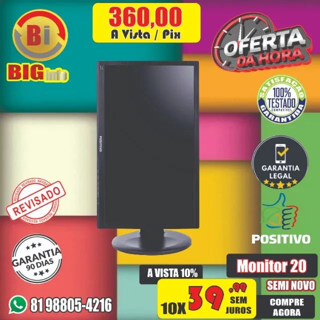 Monitor LED Positivo  Base Giratoria - Garantia - Centro do Recife  - Foto 3