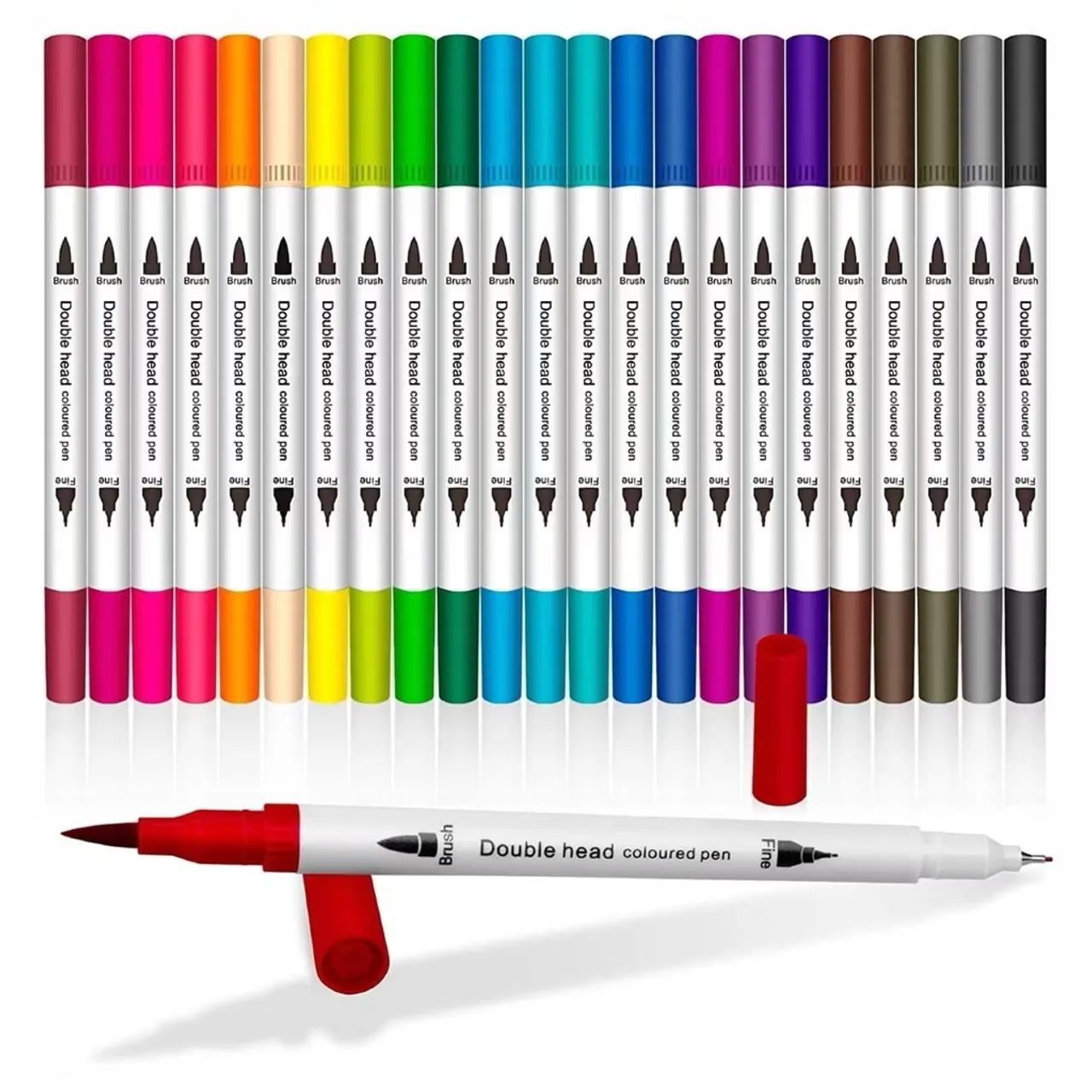 Conjunto de Canetas Dual Tip Brush - 24 Cores Vibrantes! - Foto 5
