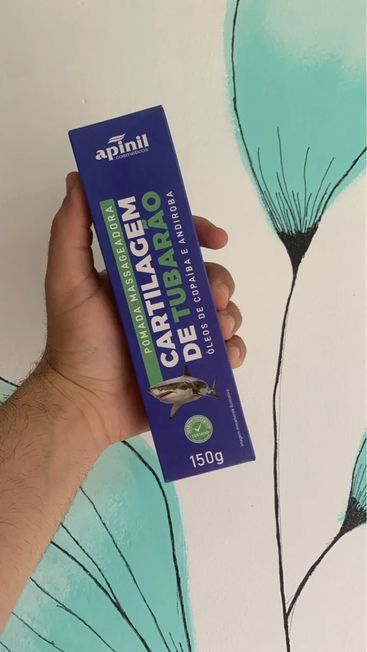 Pomada Massageadora Cartilagem de Tubarão Apinil 150g