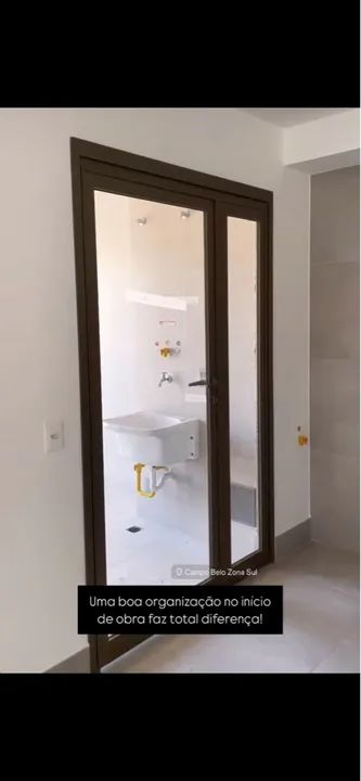 Porta de vidro para cozinha/lavanderia