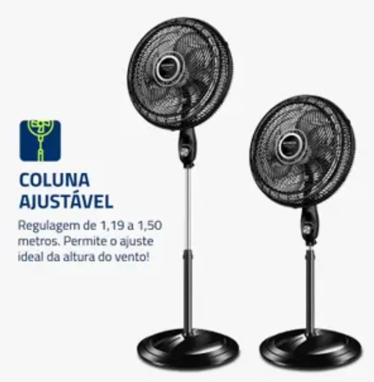Ventilador de Coluna Preto - Potente e Eficiente - Foto 3