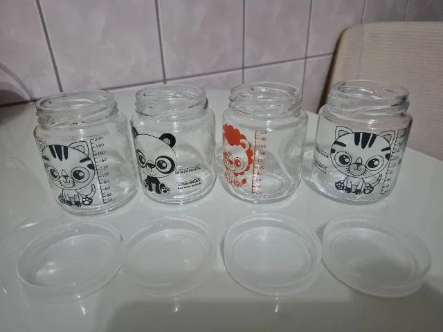 Potes de vidro para armazenar leite materno  - Foto 3