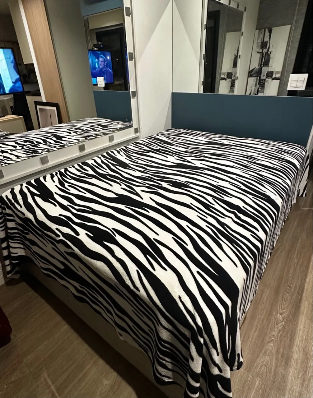 Cobertor Zebra para Cama de Casal