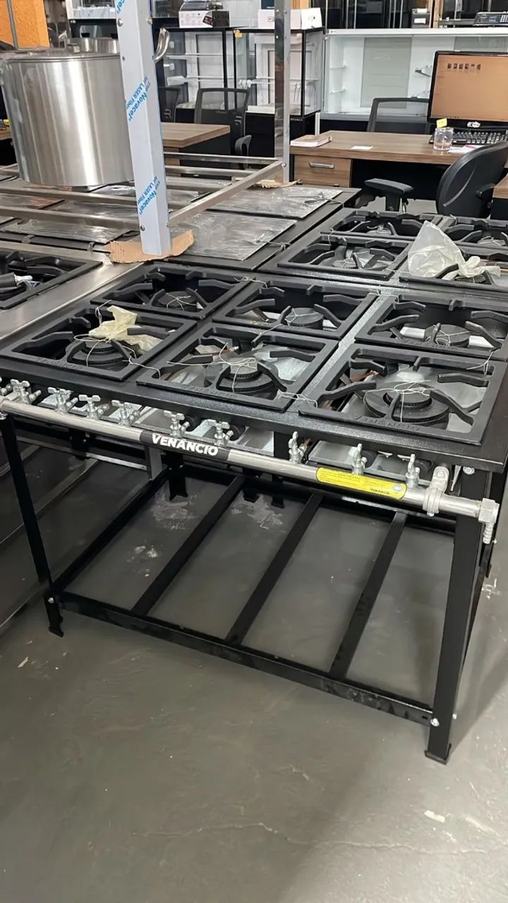 Fogão baixa pressão 6 bocas 30x30 epóxi (Ester) 