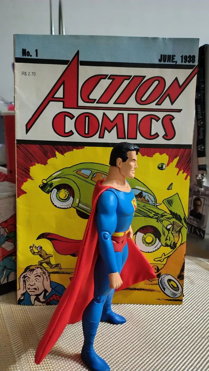 KIT 2004 DC DIRECT SUPERMAN 1ST APPEARANCE DC COMICS ACTION COMICS #1 ACTION FIGURE - Foto 4