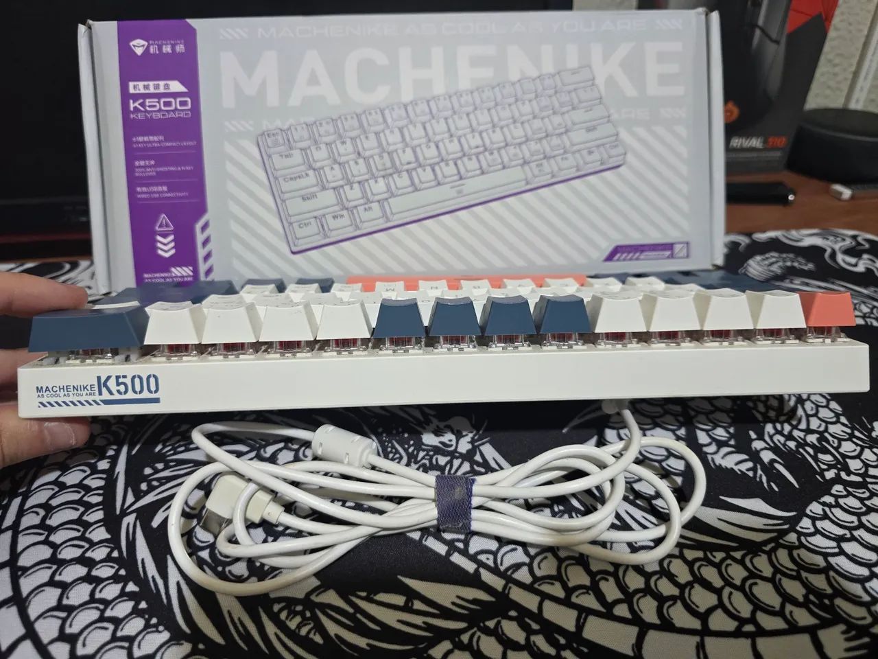 Teclado Machenike k500 b61 com melhorias64197819145857123
