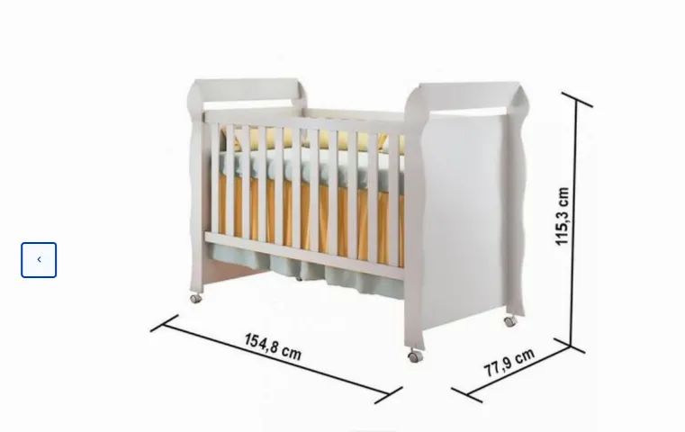 Berço Mini Cama Mirelle Carolina Baby - Cinza Claro - Foto 2