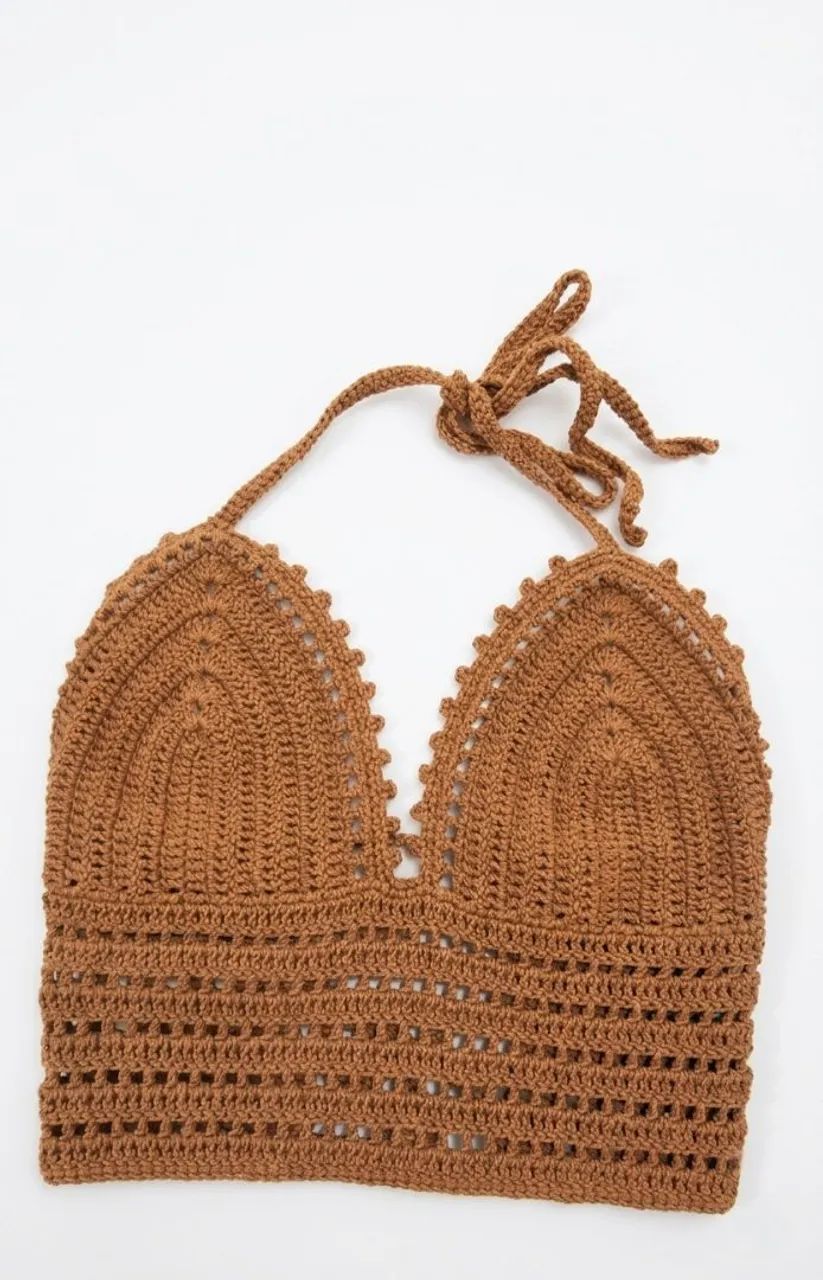 Top Cropped de Crochê