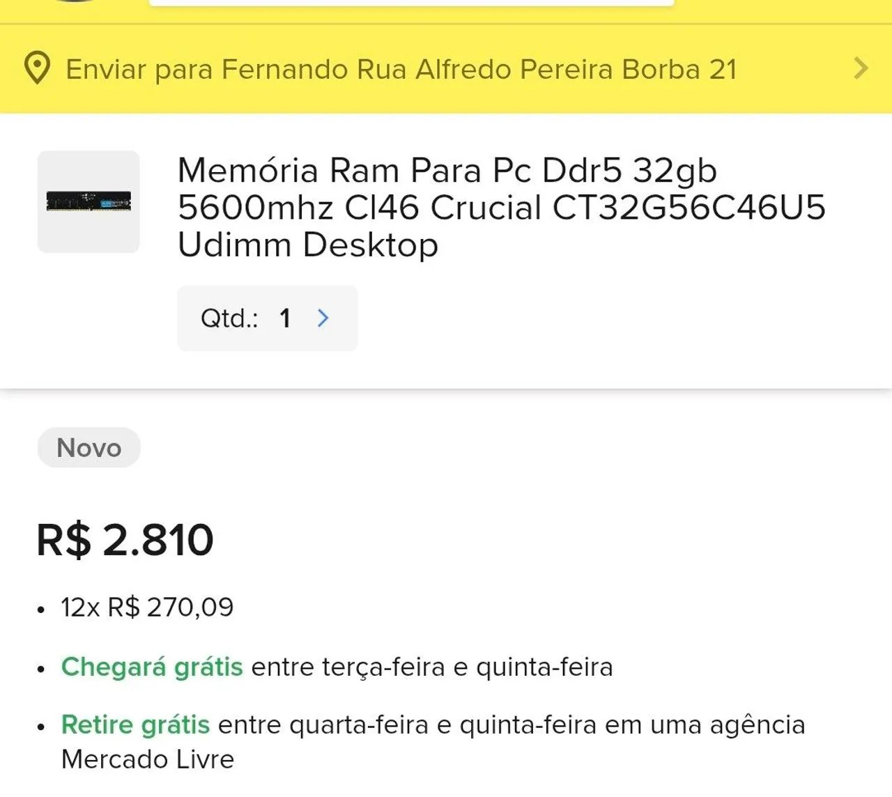 Memoria ram ddr5 crucial 32GB - Foto 3