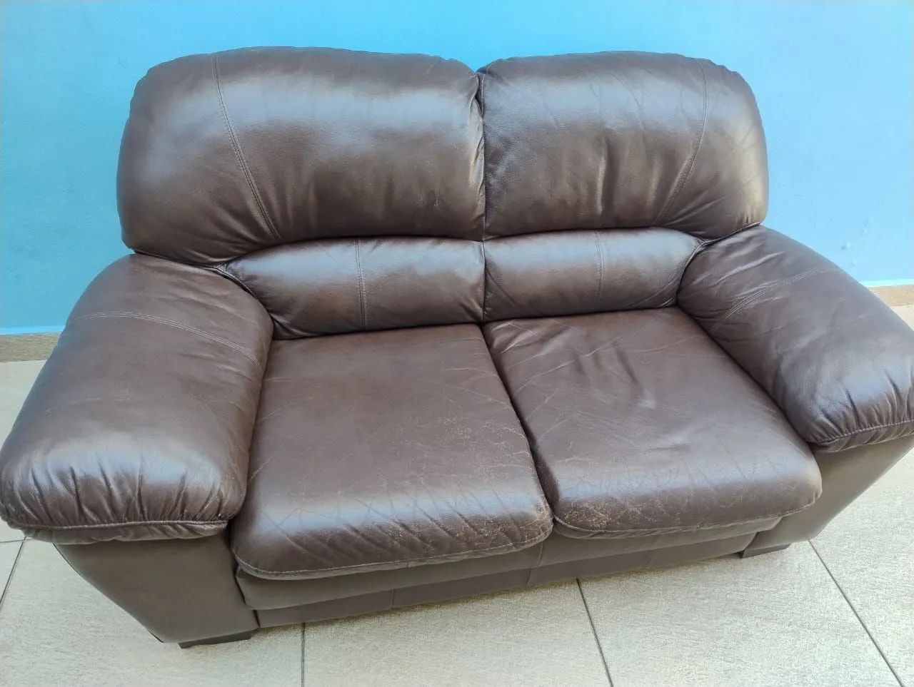 JOGO DE SOFA ARTE COURO | USADO - Foto 2