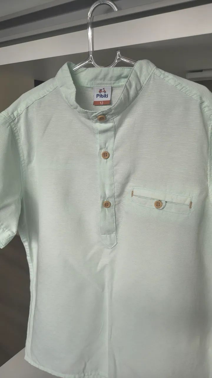 Camisa de algodão infantil  - Foto 2