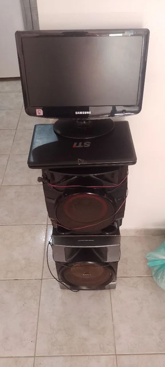  caixa de som + monitor 