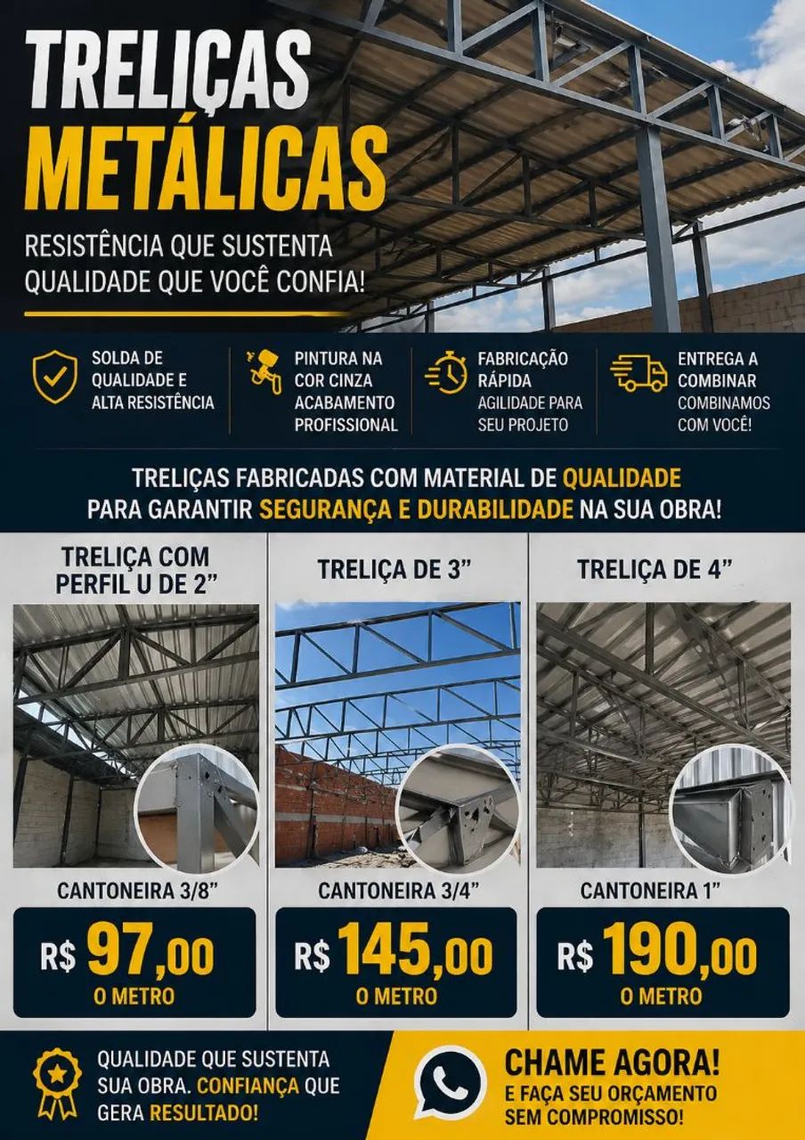 ? TRELIÇAS METÁLICAS DIRETO DA FÁBRICA ?