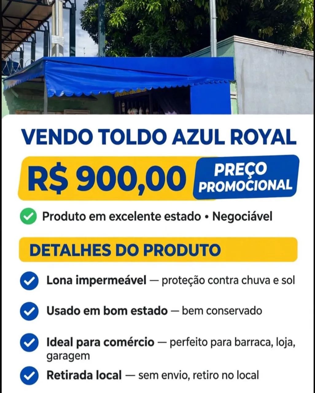 Toldo ótimo condição Aceito troca 