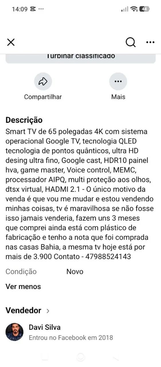 SMART TV 4K IMAGEM DE CINEMA  - Foto 2
