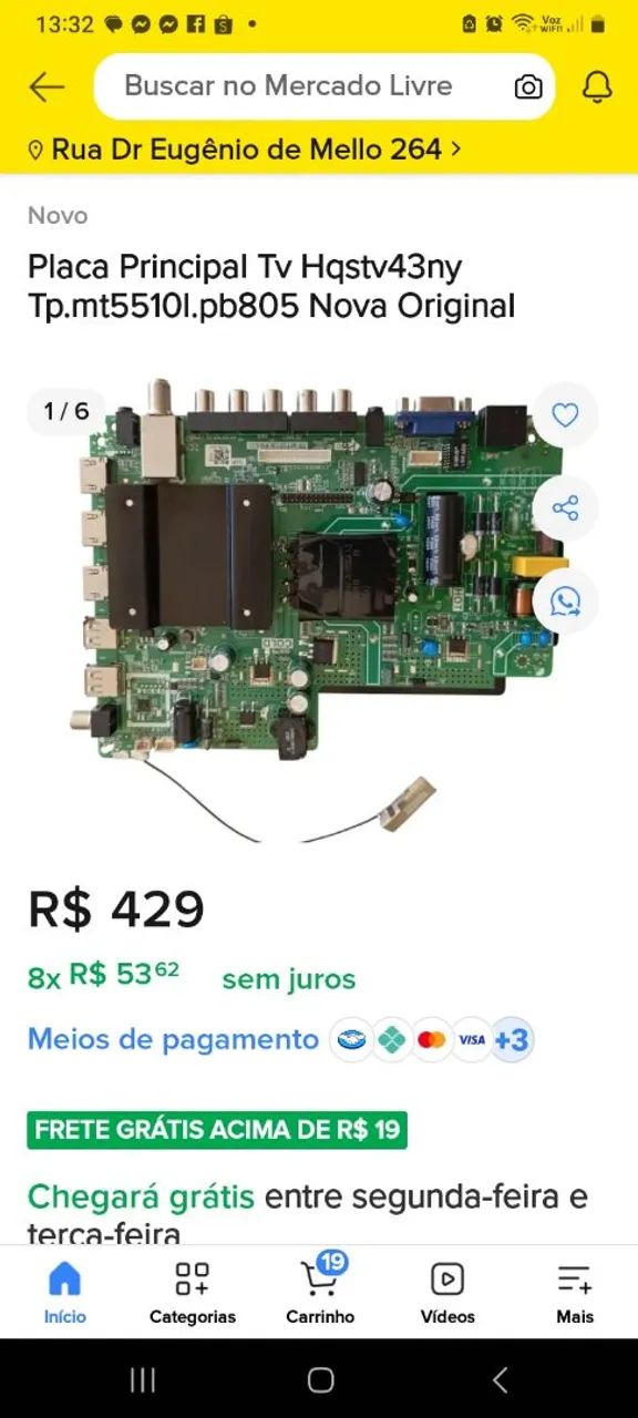 Placa principal tv HQ hqstv43ny tp.mt5510l pb805. - Foto 2