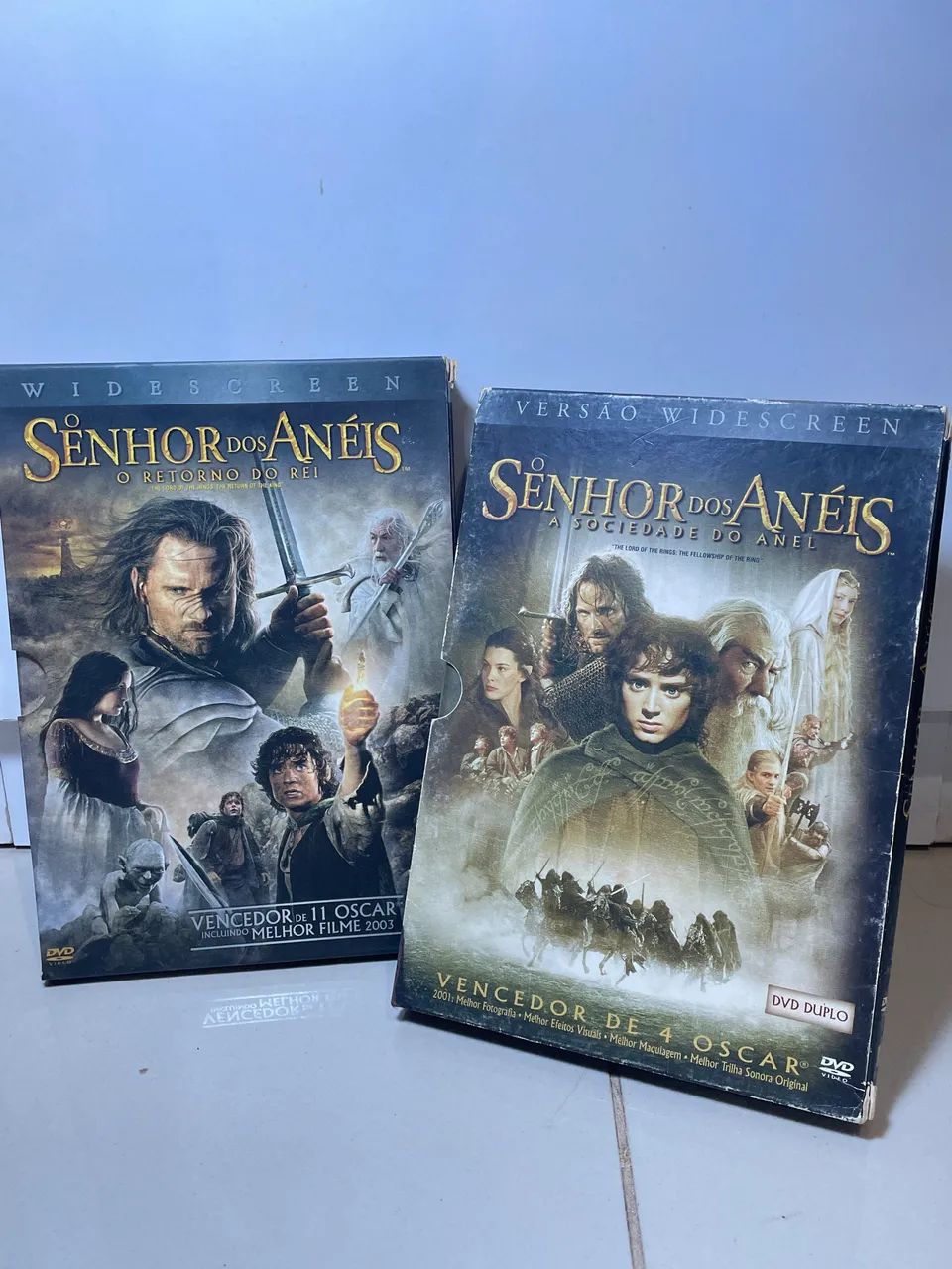 DVD O Senhor dos Anéis (Sociedade do Anel + Retorno do Rei) Originais - Clássicos