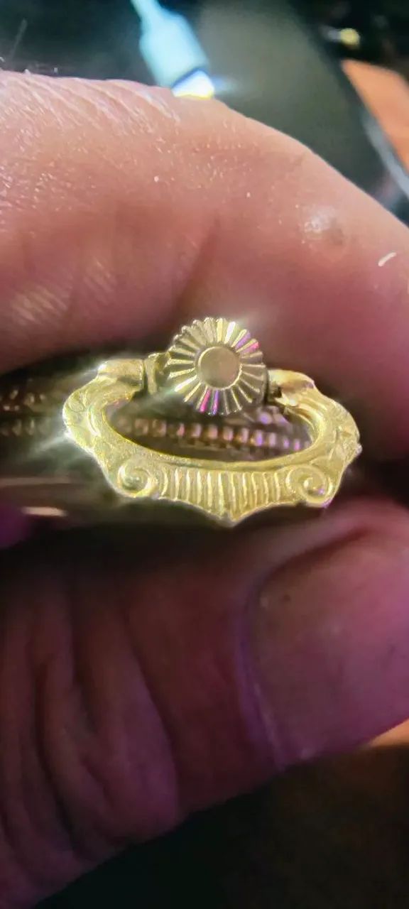 Relógio de bolso dourado a corda funcionando  - Foto 4