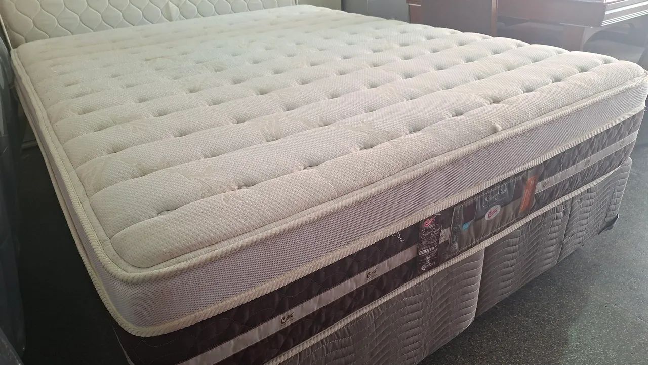 Cama box Queen size colchão castor  - Foto 4
