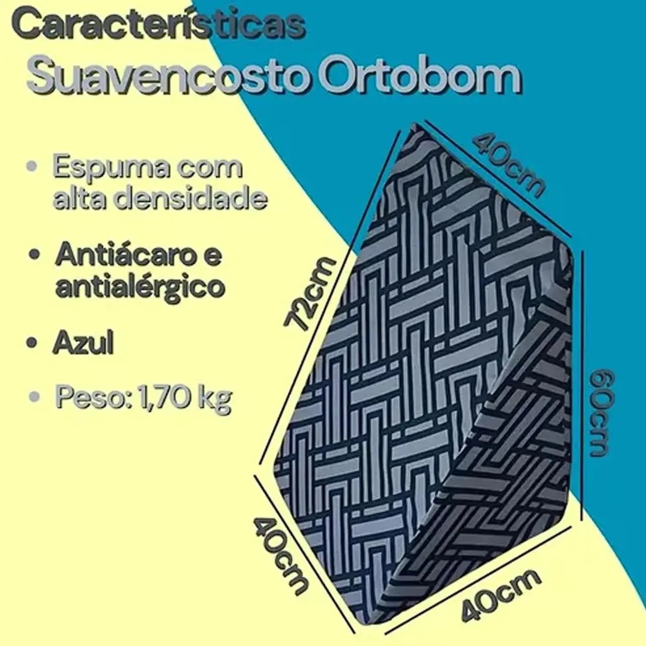 Travesseiro Triangular Suavencosto Sleep Ortobom/ pronta entrega 
