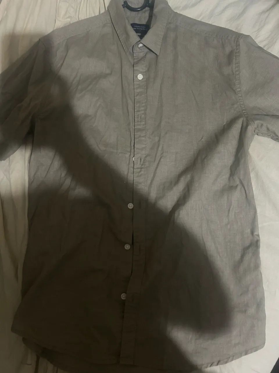  camisa manga curta, em linho. Nova. - Foto 3