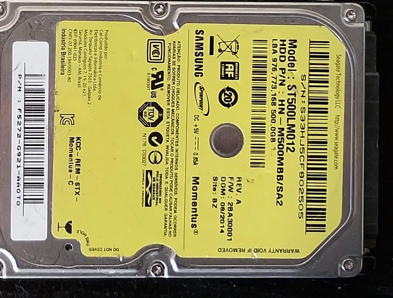 HD de notebook 500gb - Foto 2