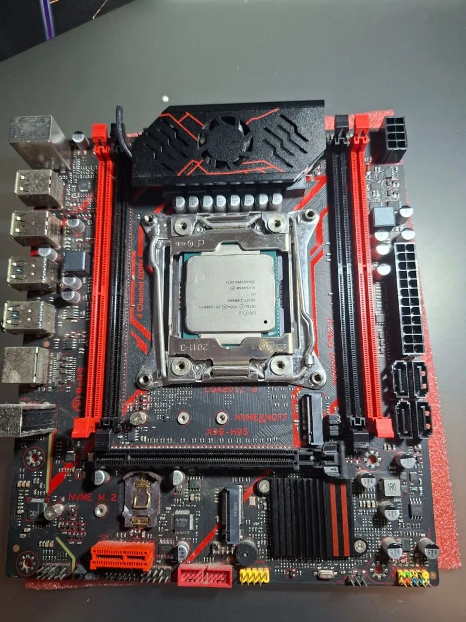 Kit xeon x99: Qiyida h9s TPM 2.0 (Placa mãe, CPU e 16 gb RAM)