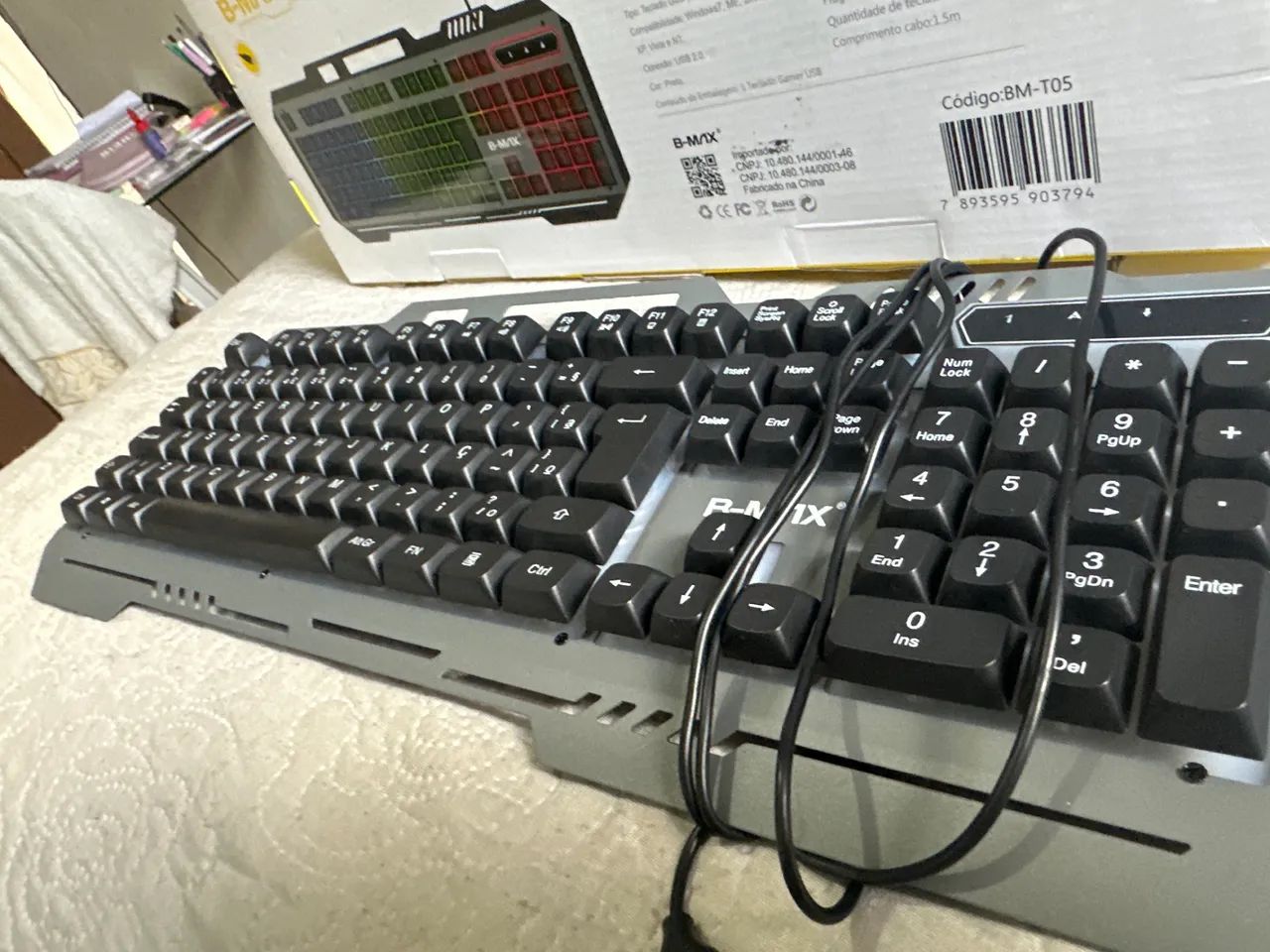 Teclado game + cabo  USB 3 entradas  - Foto 2