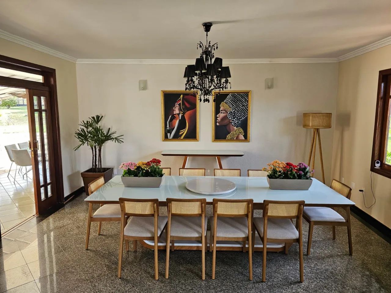 Mesa completa na madeira maciça  - Foto 2