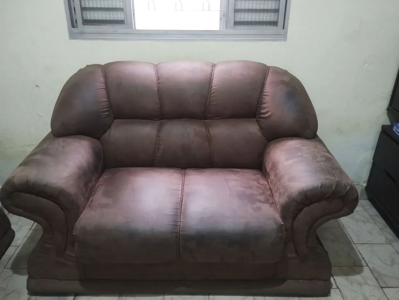 Sofá de 2 e 3 lugares, tecido sued  - Foto 2