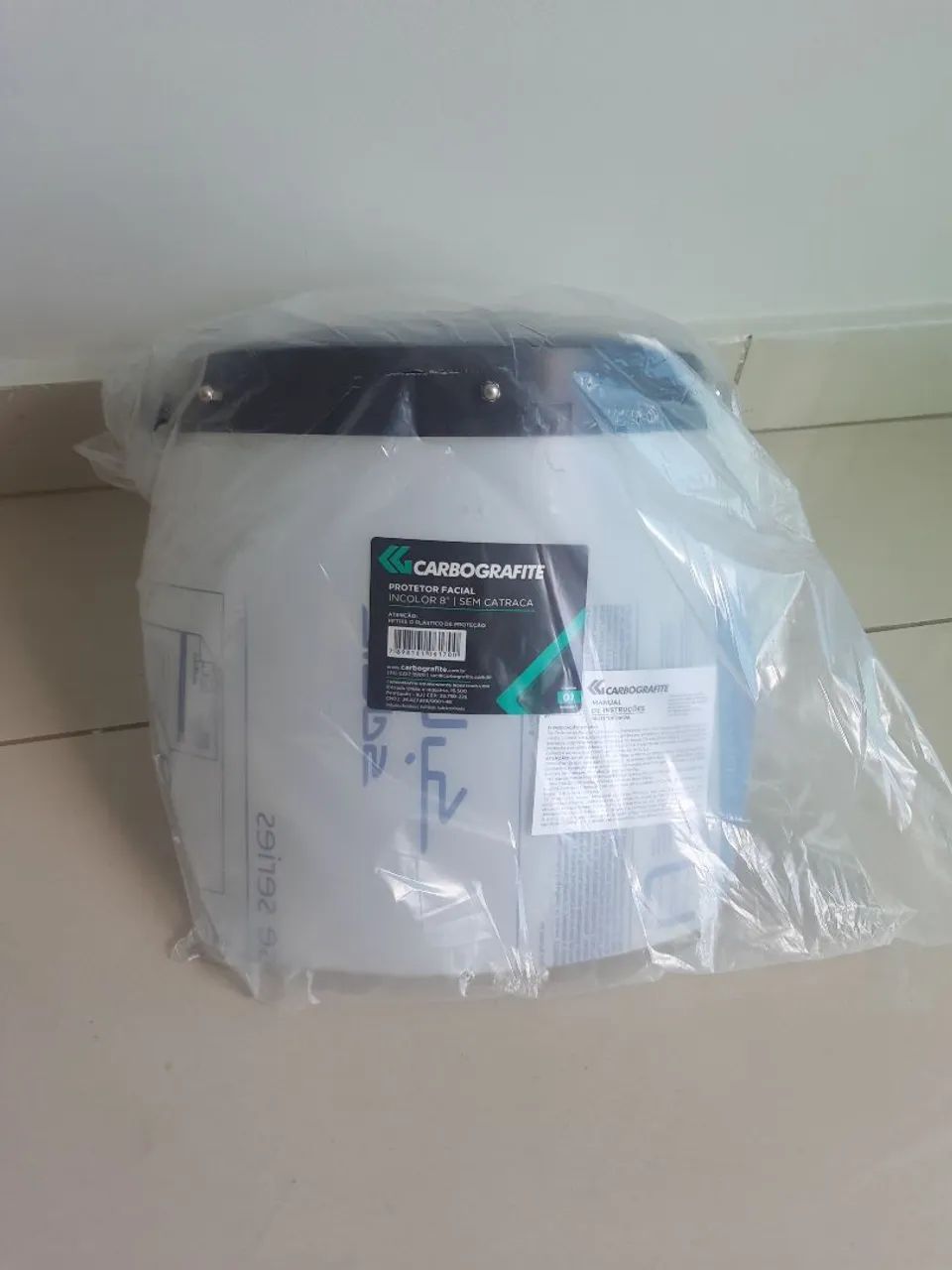 Protetor facial Carbografite incolor/Novo. - Foto 4