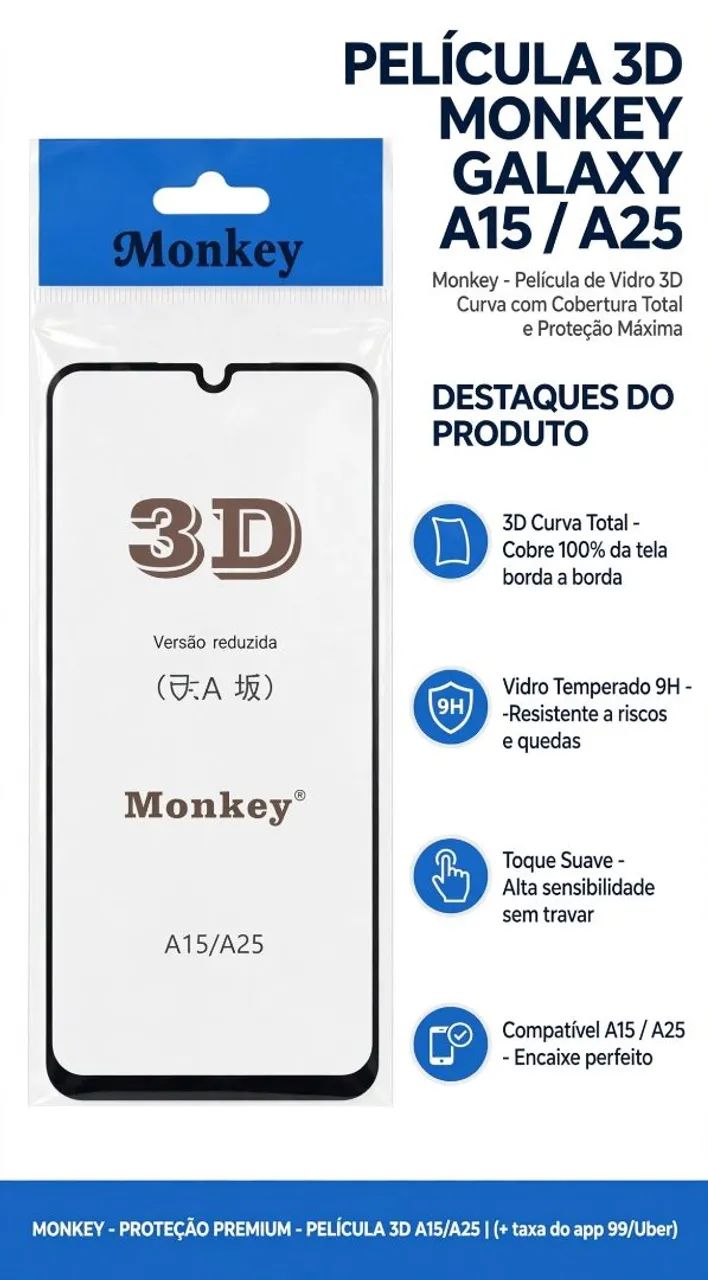 PELÍCULA DE VIDRO 3D MONKEY 
