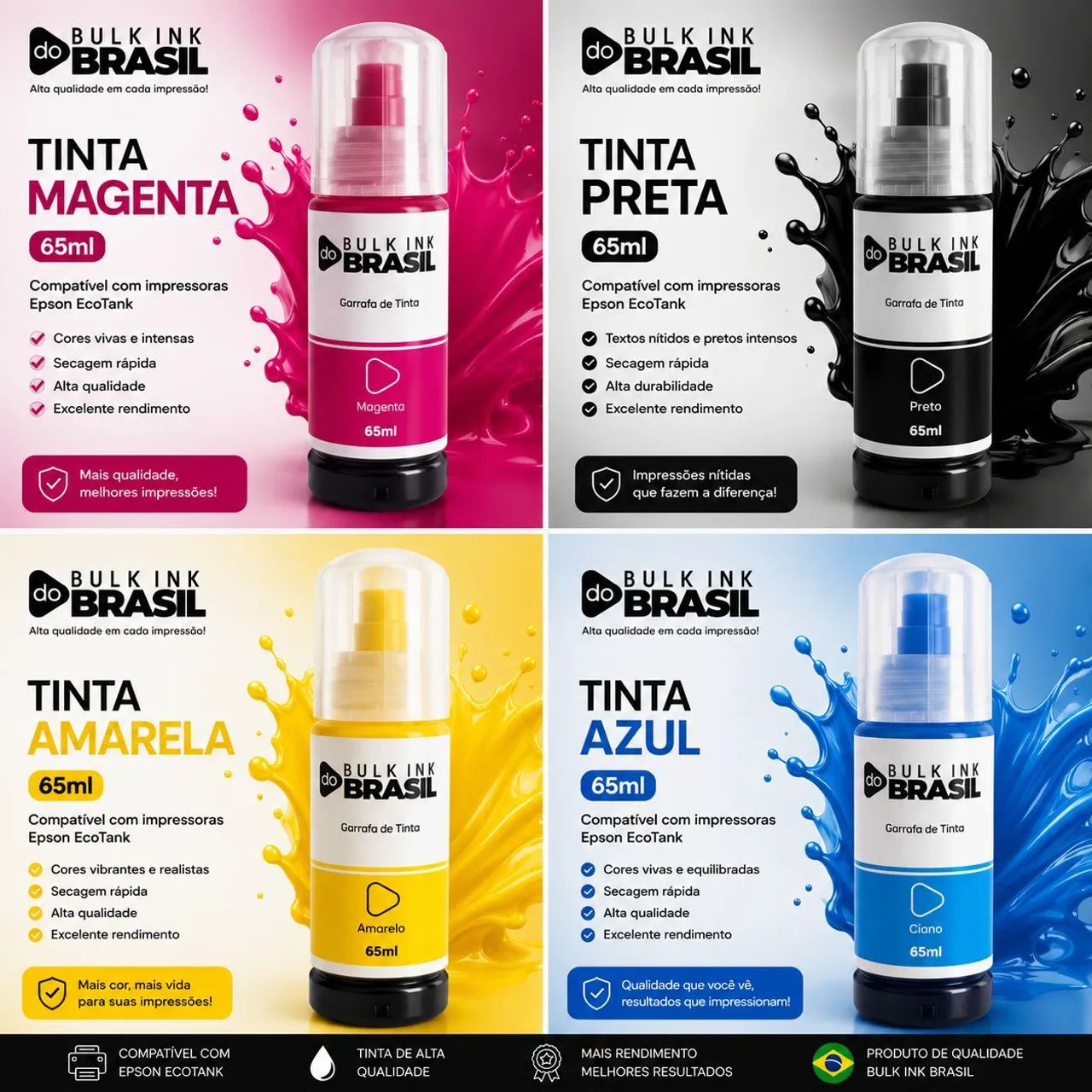 Tintas para impressoras Epson 