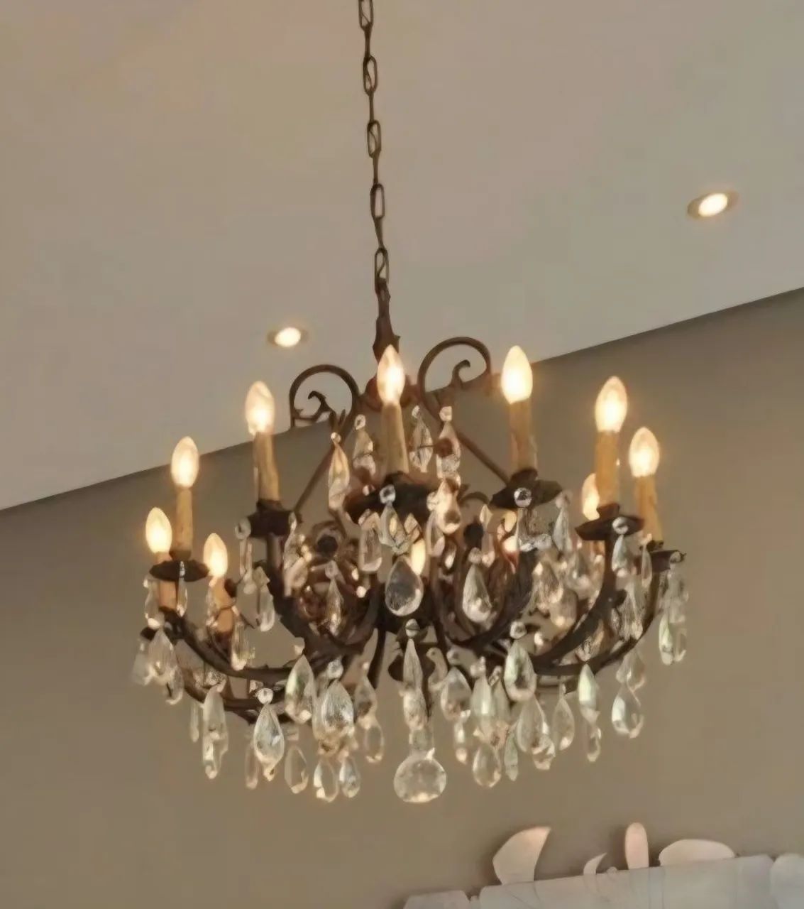 Lustre antigo 100% em bronze  - Foto 2
