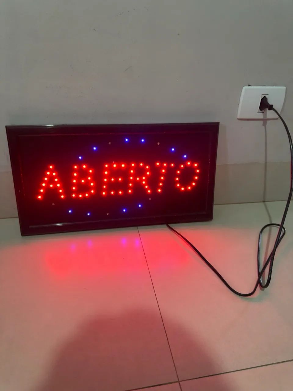 Placa LED Luminosa ?ABERTO? - Excelente Estado - Funcionando - Foto 2