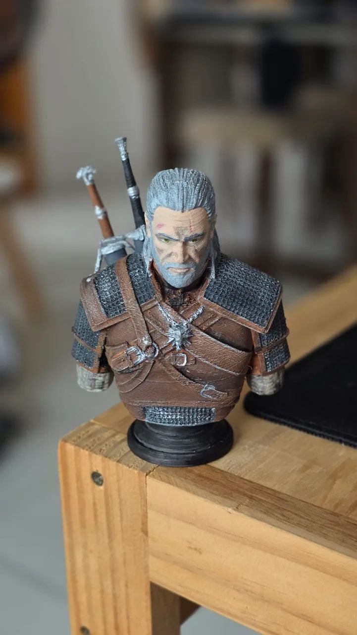 Busto Geralt de Rívia - The Witcher (Impressão 3D) - Pronta Entrega - Foto 3