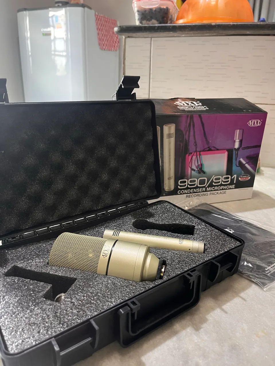 MXL Conjunto de microfone condensador de diafragma grande e pequeno 990/991 