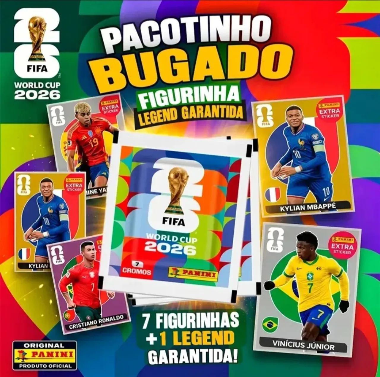 Pacotinho Bugado 2026 | Extra sticker Garantida