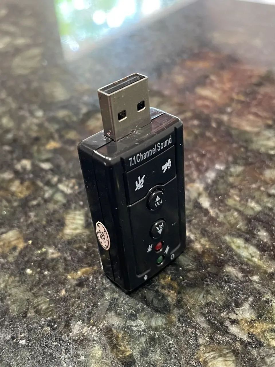Placa de Som USB Externa 7.1 Virtual com Fone e Microfone